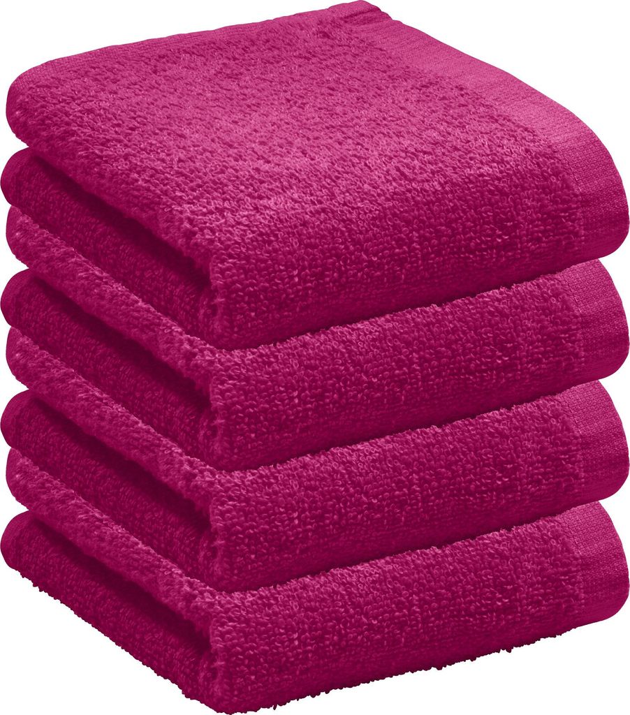 REDBEST Gästetuch Oceanside" 4er-Pack fuchsia 30x50 cm"
