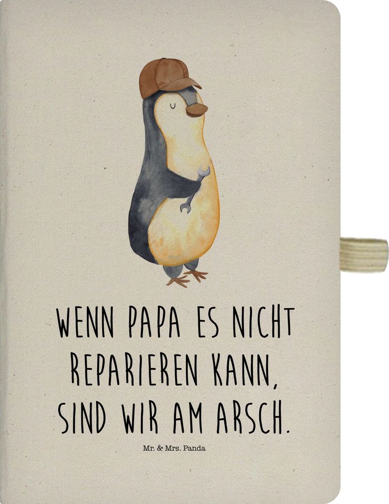 Mr. & Mrs. Panda notizbuch Wenn Papa es nicht reparieren kann, sind wir am Arsch - Transparent - Geschenk, a4, Kariert, Adressbuch, Vater, Vatertag...