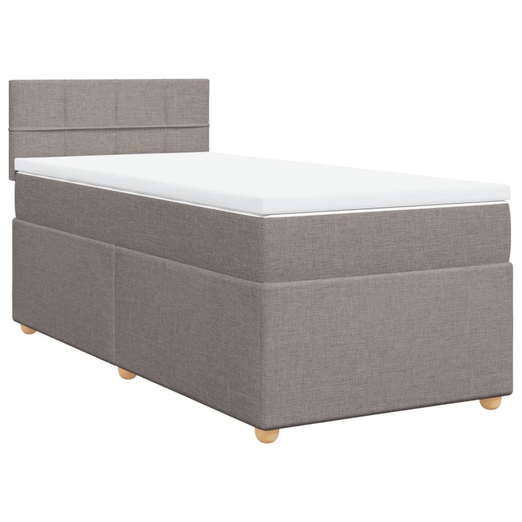 "2026 MODERNE"Boxspringbett - Einzelbett/Jugendbett mit Lattenrost - mit Matratze Taupe 90x190cm Stoff - Klassische Betten NeuMöbel785353