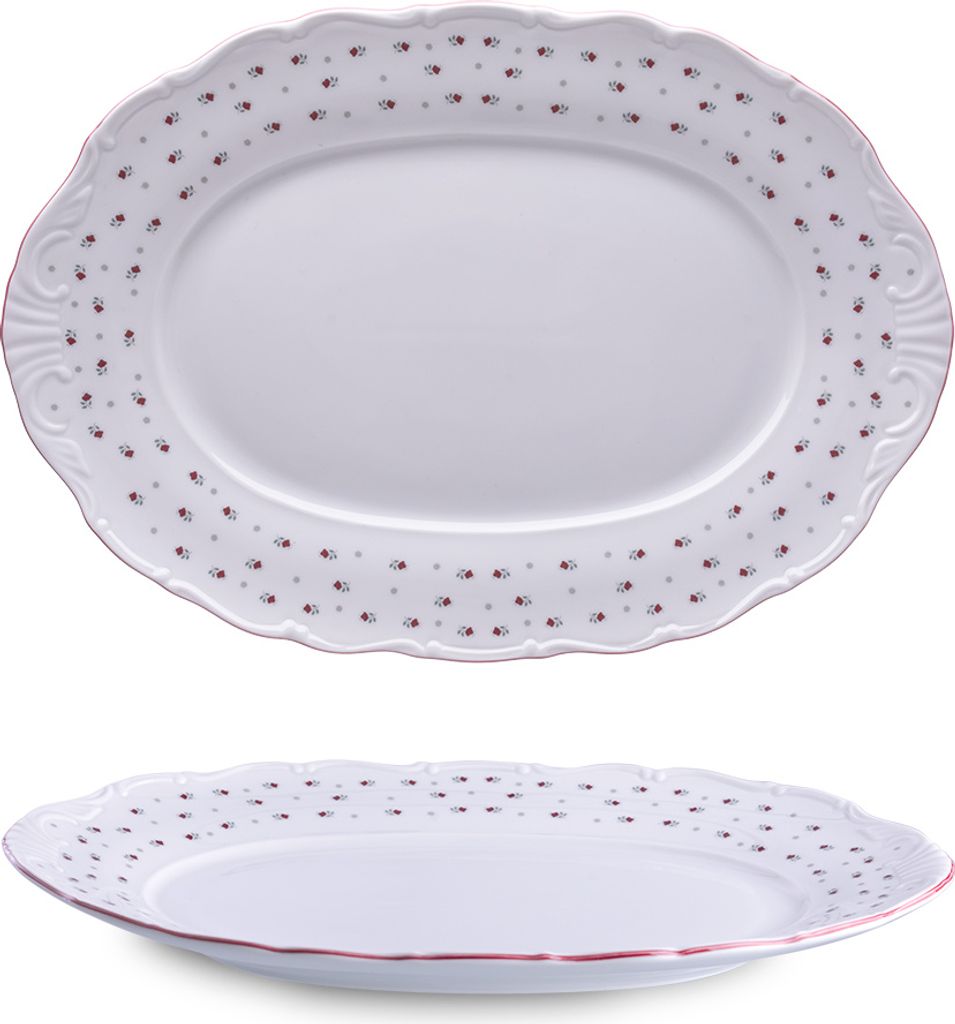 Ovale Schale, tschechisches Porzellan, Verona, 32 cm, Franceska, G. Benedikt