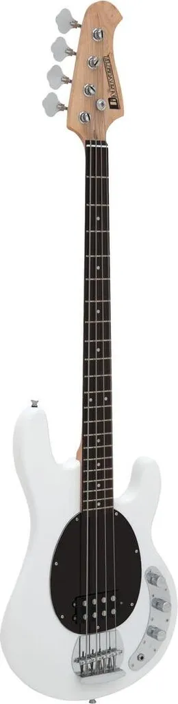 Basse DIMAVERY MM-501 blanche : un instrument léger sans mal de dos