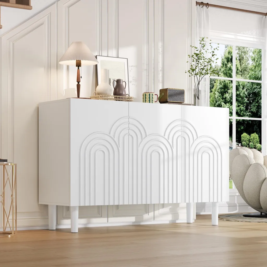 Commode de rangement avec 5 compartiments modulables pour salon et entrée - 7