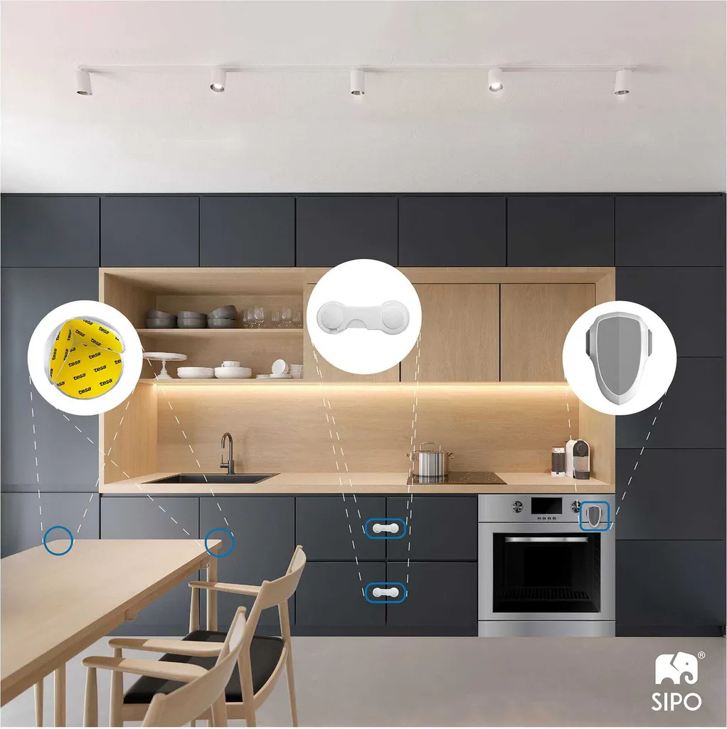 Sécurité Enfant pour Meubles Sipo SBS215 Protection Transparente - 12