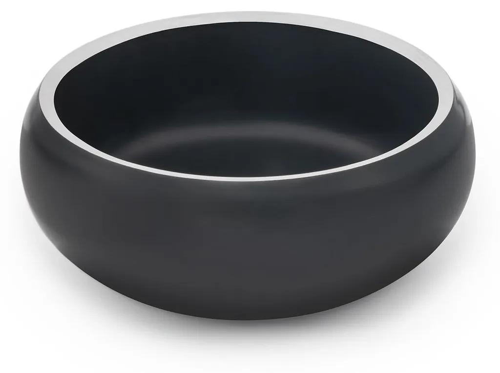Bol de Nourriture Chien Design Inox Noir 2L Antidérapant lionto 22 cm