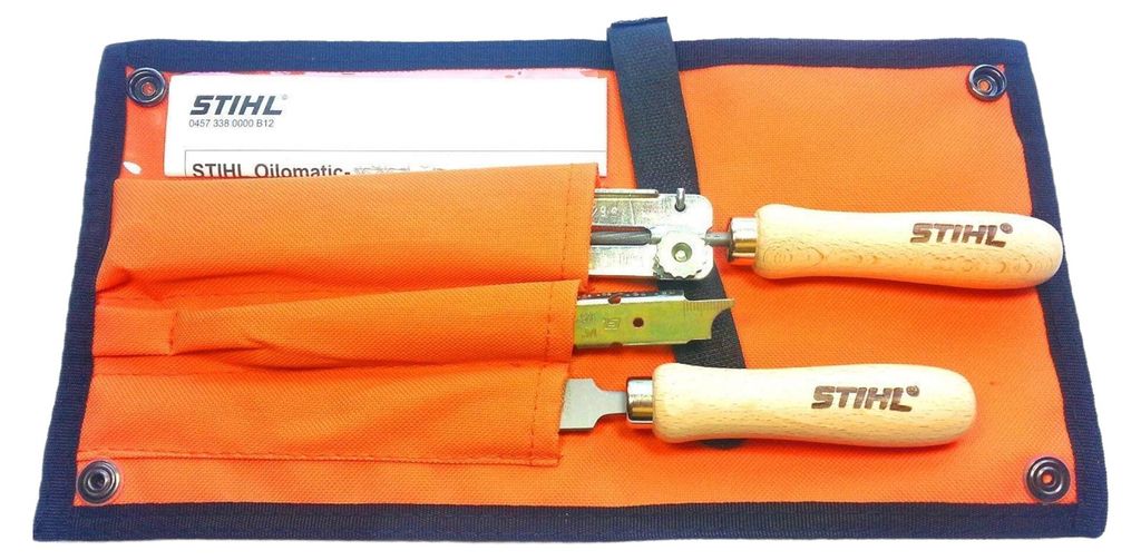 Stihl Schärfset 1/4 3/8P 56050071027 Feilen-Set für Picco Sägekette, grau