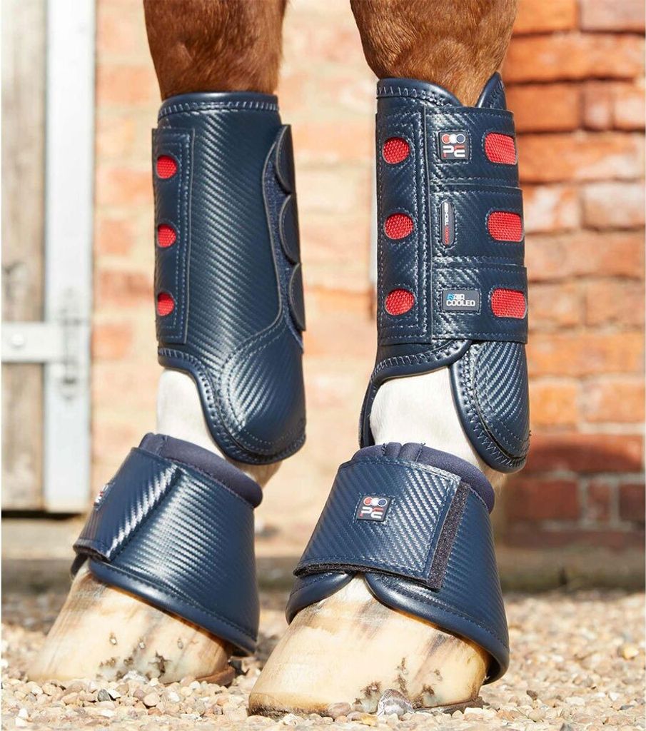 Premier Equine Carbon Tech Air Cooled Eventing Sehnenstiefel Blau Front M Blau Front M