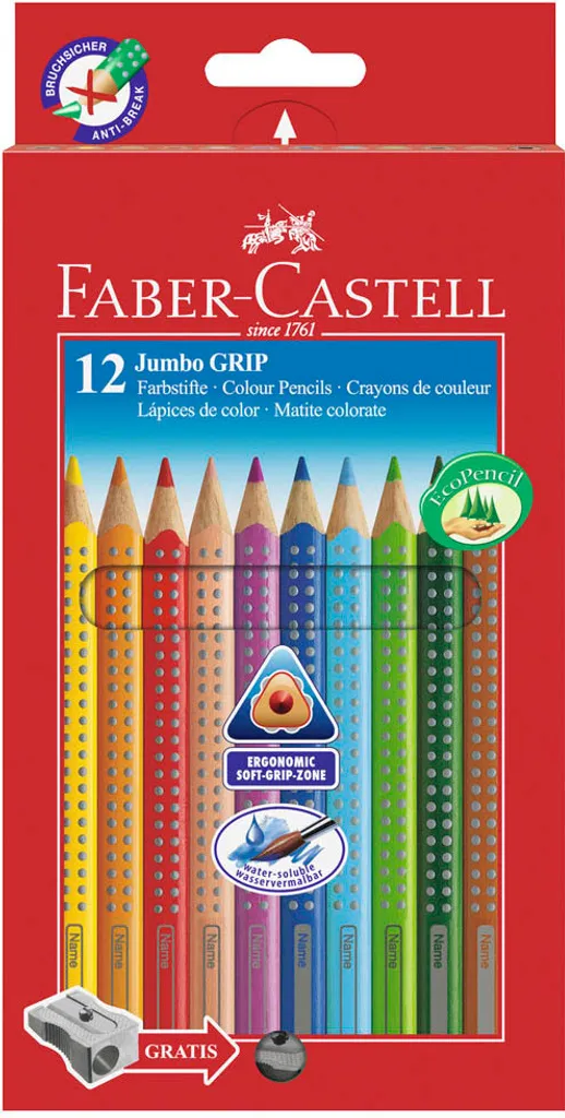 Design Ergonomico Faber-Castell Jumbo Grip 12 Pezzi | Comfort Totale - 4