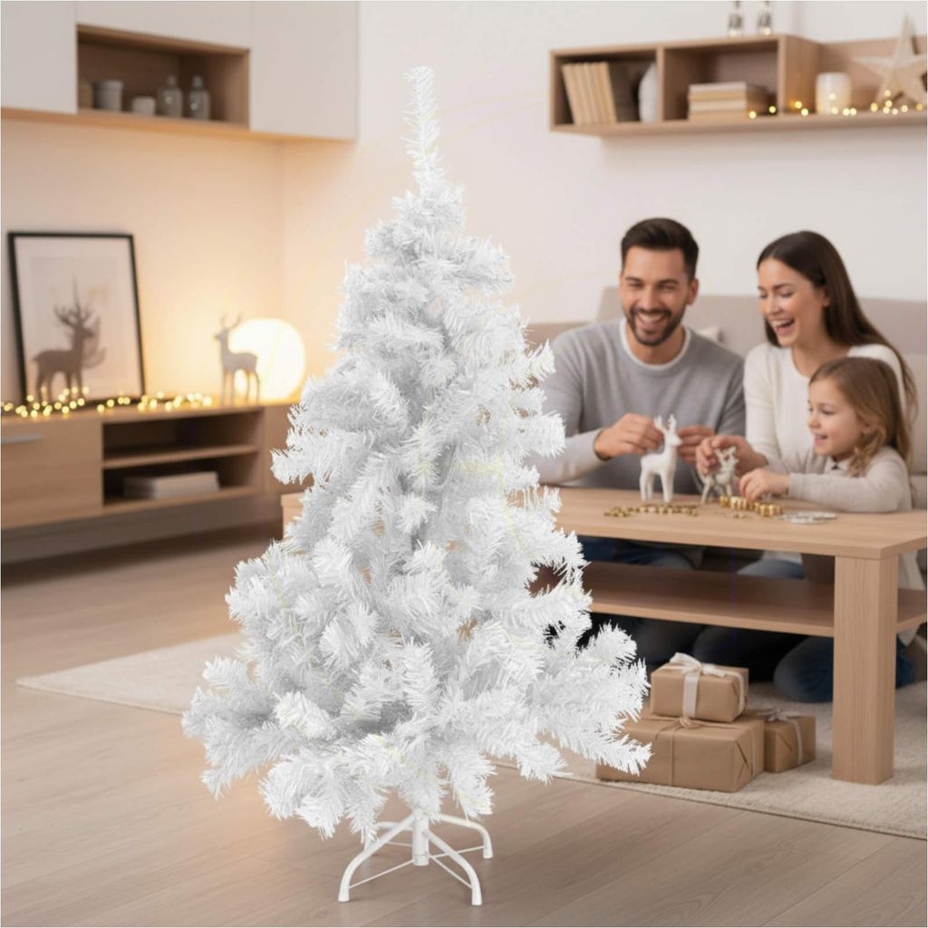 Weihnachtsbaum knstlich 120cm wei | Christbaum Tannenbaum