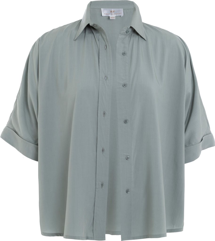 Knit Factory Nova Bluse - Vintage Green - 36/38