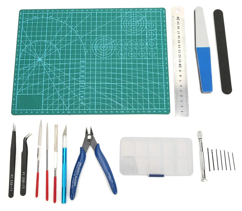 Kit modélisme DIY de haute précision avec finition mate et règle 15cm