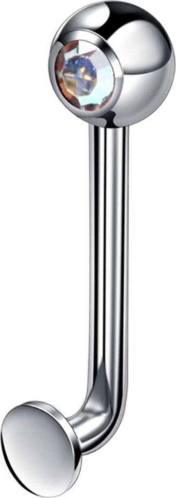 1 Stück Edelstahl Fashion Vertical Barbell Ring Genital Body Piercing Schmuck Geschenk-AB Mehrfarbig