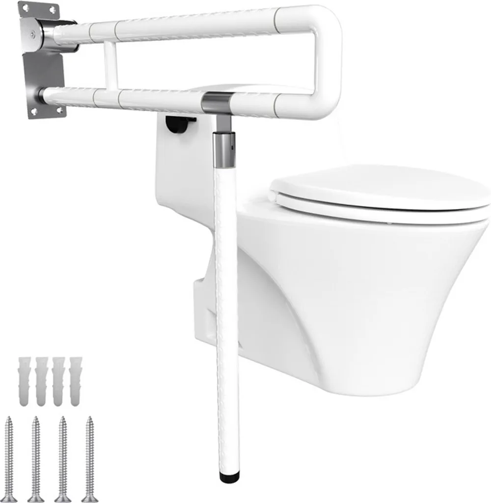 Maniglia WC Acciaio Inox Jopassy - Kit Sicurezza Pieghevole Parete