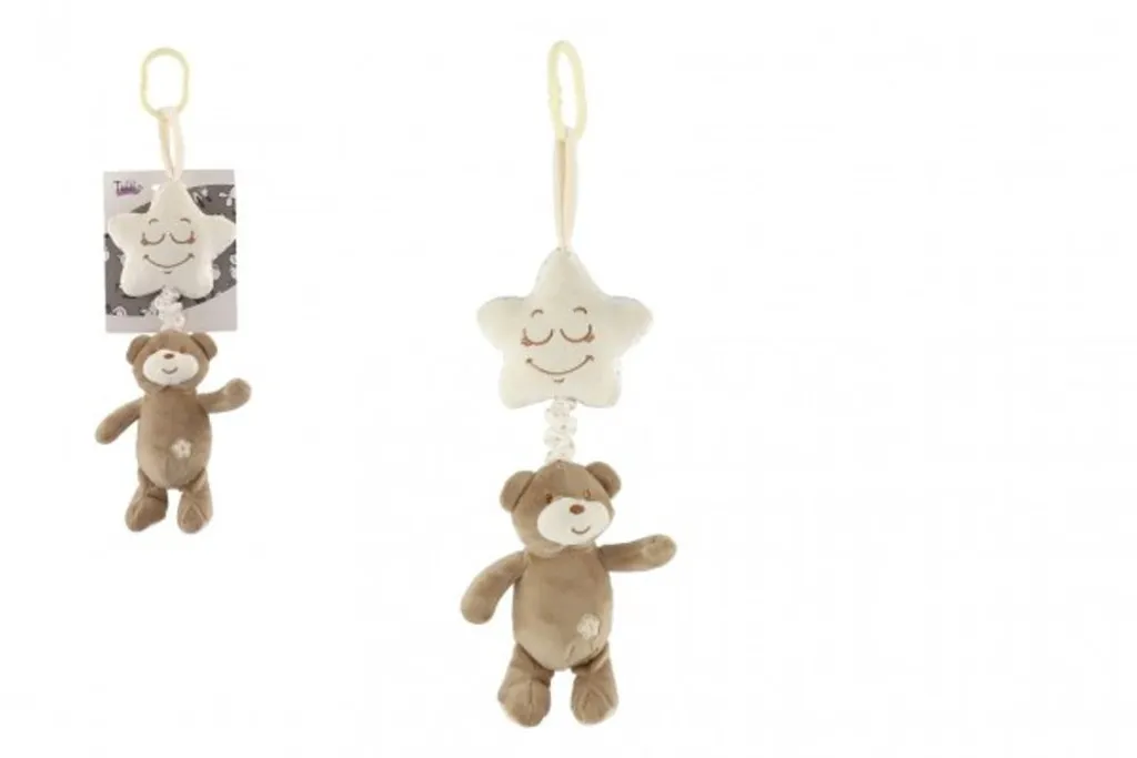 Jouet de lit bébé ours extensible et peluche décorative pour rideaux