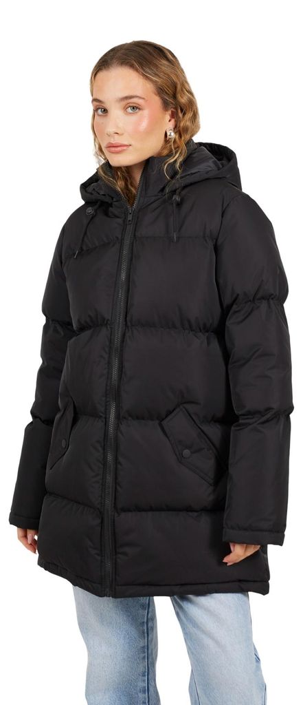 Brave Soul - Kapuzenjacke für Damen, Lang WH310 (38 DE) (Schwarz)