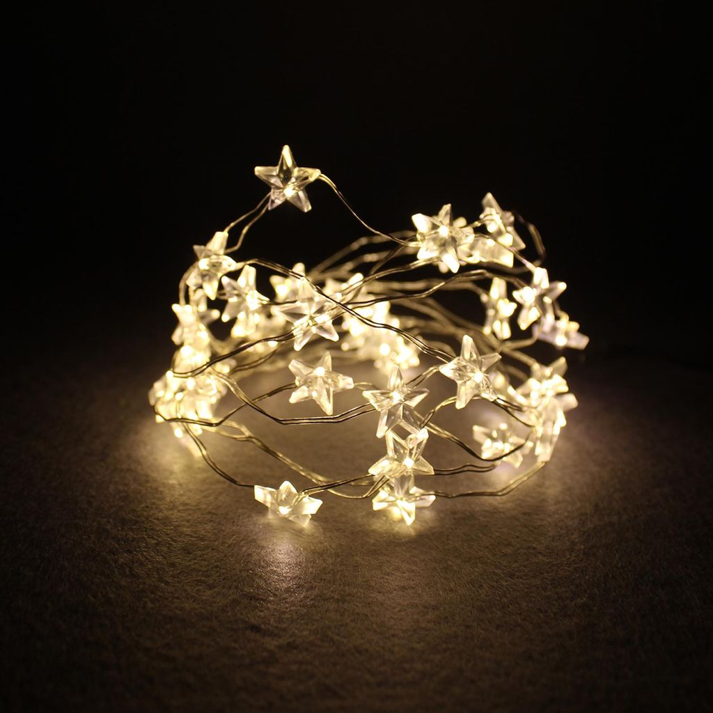 3 Stück LED Lichterkette Stern mit je 40 LED Unterwasser Produktbild 