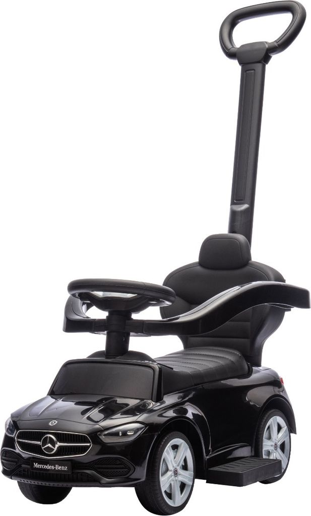 Eco Toys Laufauto Mercedes Benz Schwarz mit Schiebestange 668