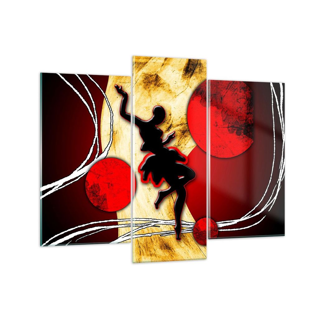 Bilder auf glas - Afrika frau tänzerin wüste - 130x100cm - Glasbilder - Wandbilder - Kunstdruck - zum Aufhängen bereit - Wanddekoration aus Glas...