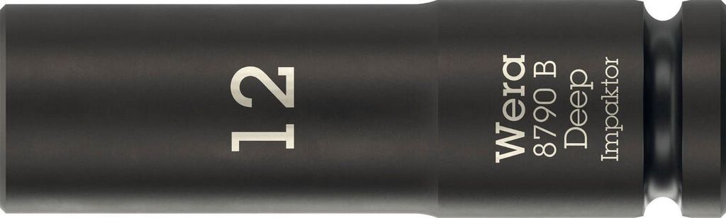Wera 8790 B Impaktor Deep Steckschlüsseleinsatz mit 3/8 zoll-Antrieb, 12 x 63 mm