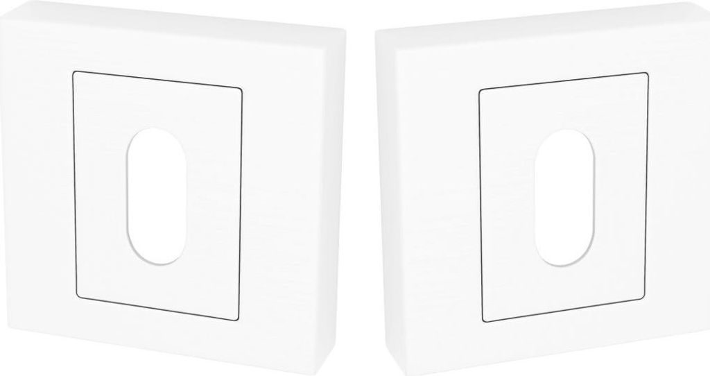 Kurzes quadratisches Schlüsselschild Weiß