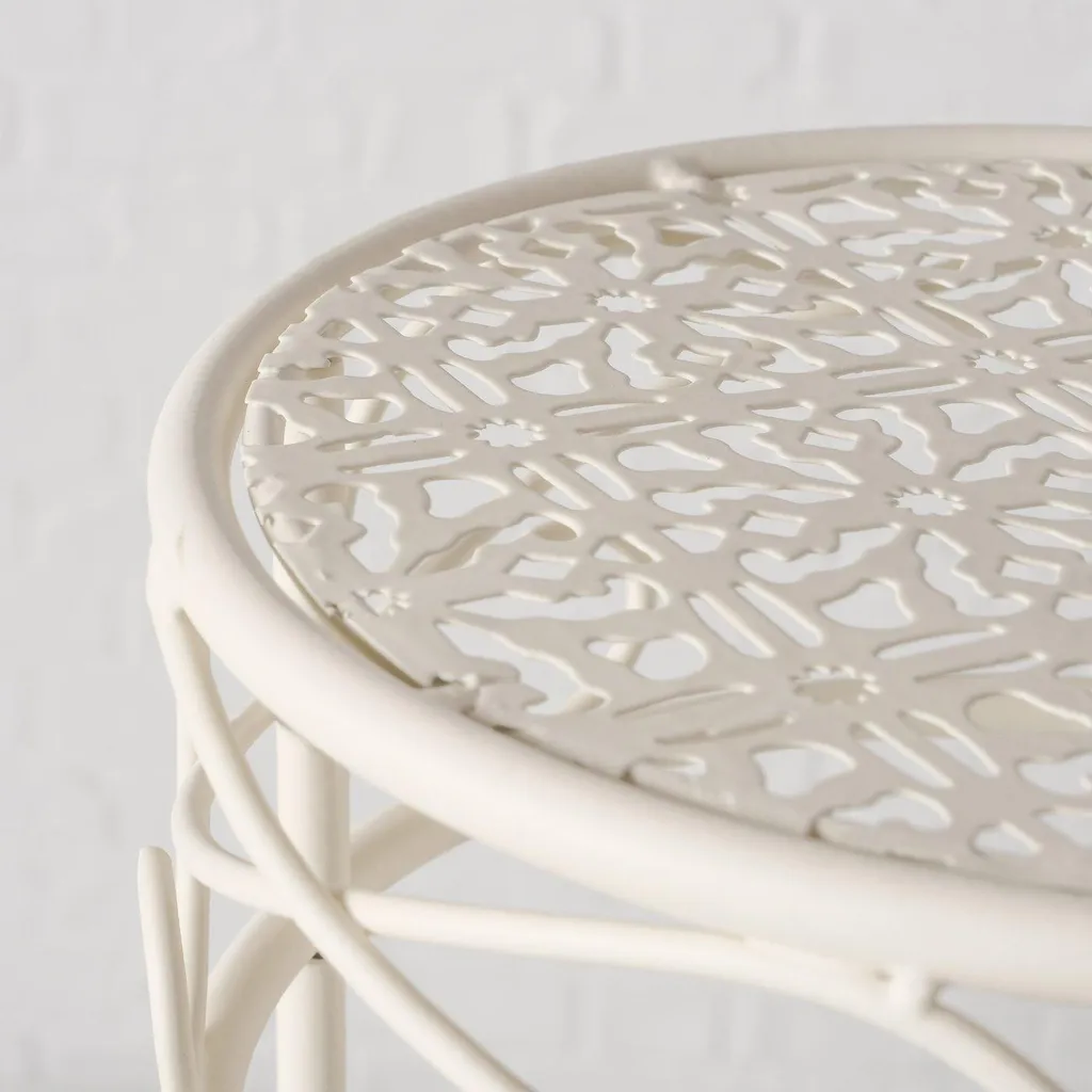 Table pour téléphone blanche en métal 70 cm - Support stable et robuste - 11