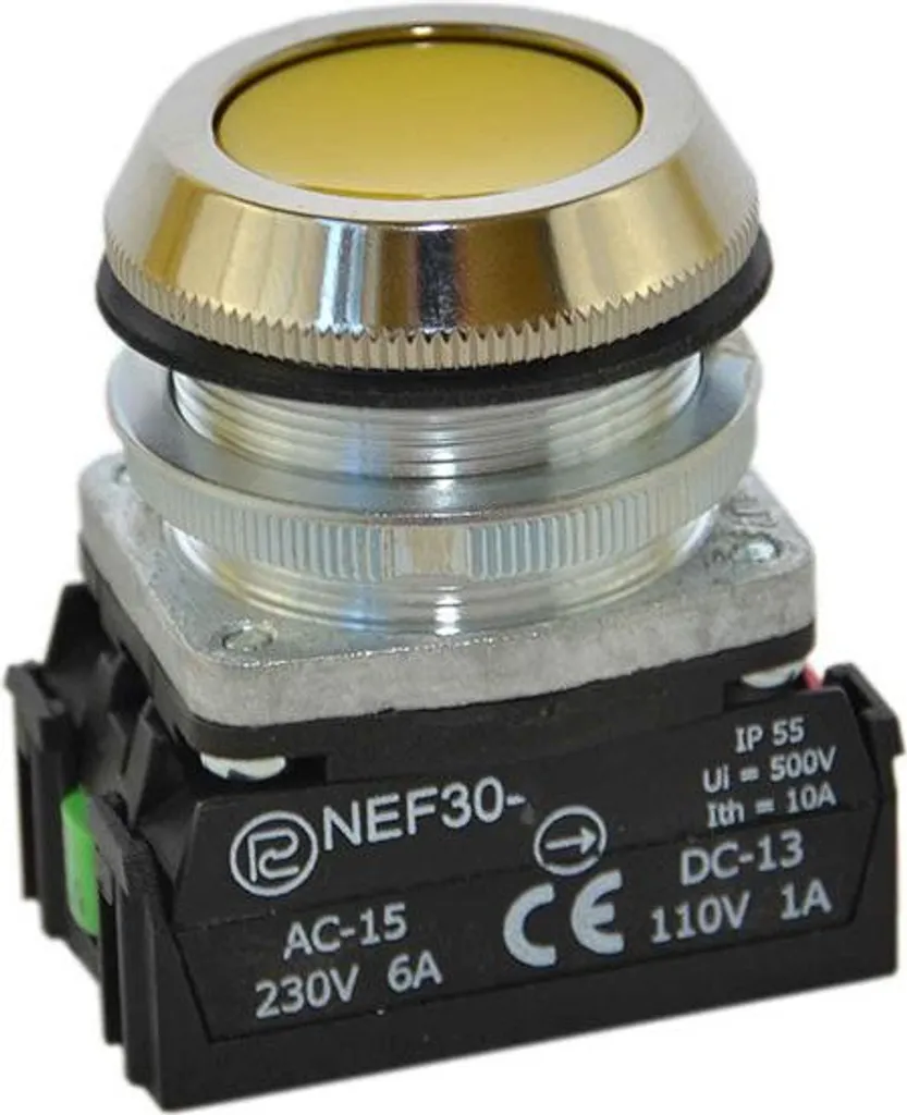Bouton Jaune Haute Visibilité NEF30-KXY W0-NEF30-K XY G Étanche IP65