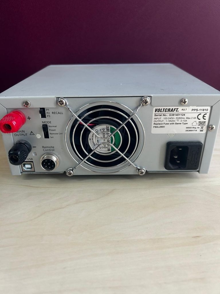 Alimentatore da laboratorio Voltcraft, regolabile PPS-11810 Immagine del prodotto 