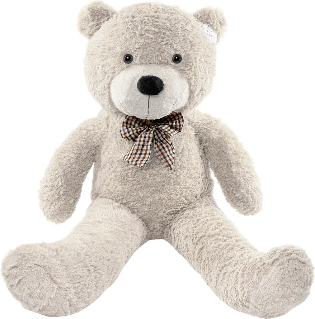 Gustaw Teddy Bear Grand XXL Gris 130cm Classico - Ours en peluche géant