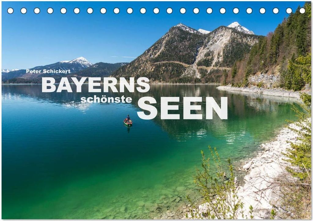 Bayerns schönste Seen (Tischkalender 2026 DIN A5 quer), CALVENDO Monatskalender