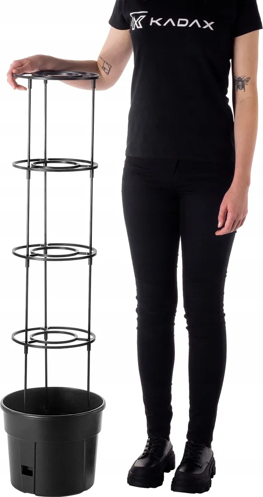 Pot de Fleur pour Tomates avec Support de Croissance Vertical 116 cm