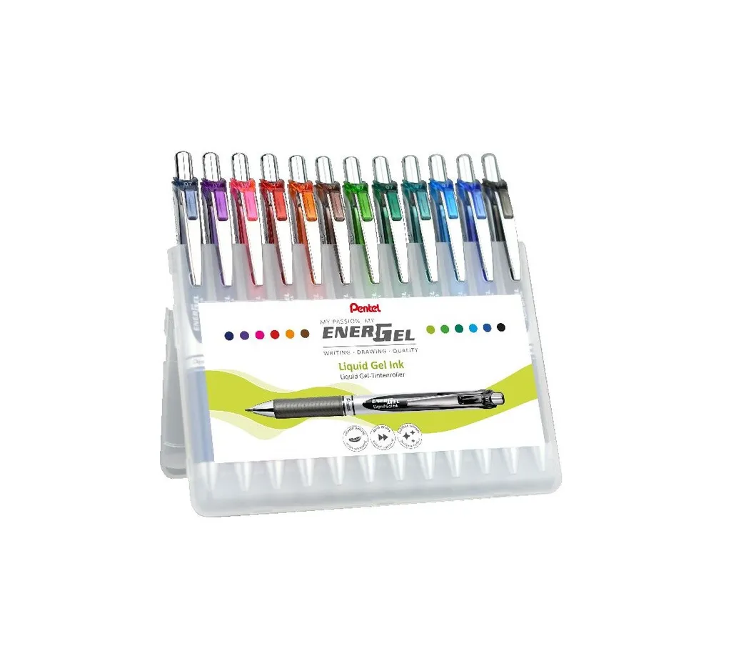 Roller Gel Pentel BL77 Energel Encre à Séchage Rapide 0,35 mm - 12 Stylos
