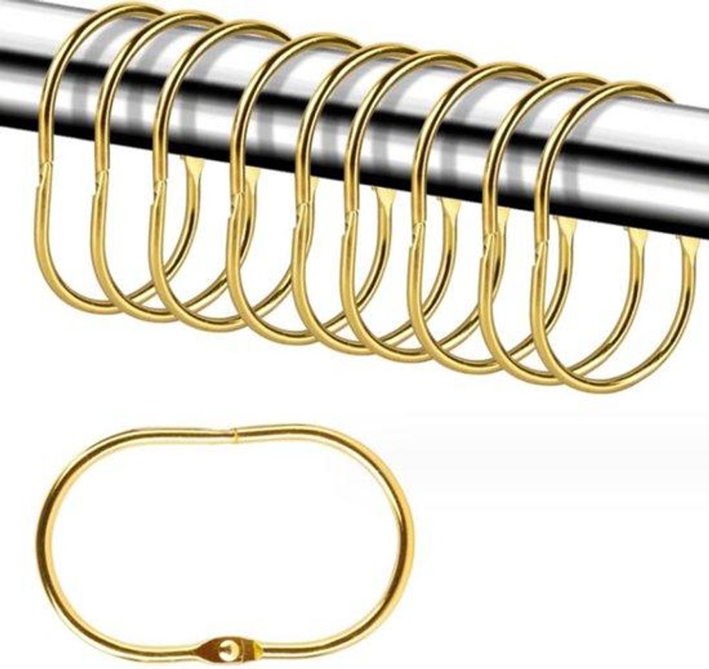 Metallene Vorhangenhaken 35mm goldfarben 30 Stück