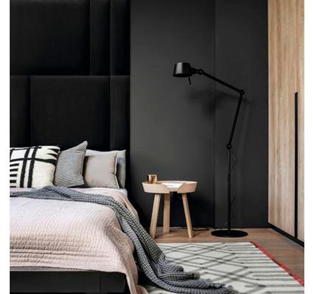 Wandkissen Matt Velvet schwarz Samt-Optik 60 x 60 cm