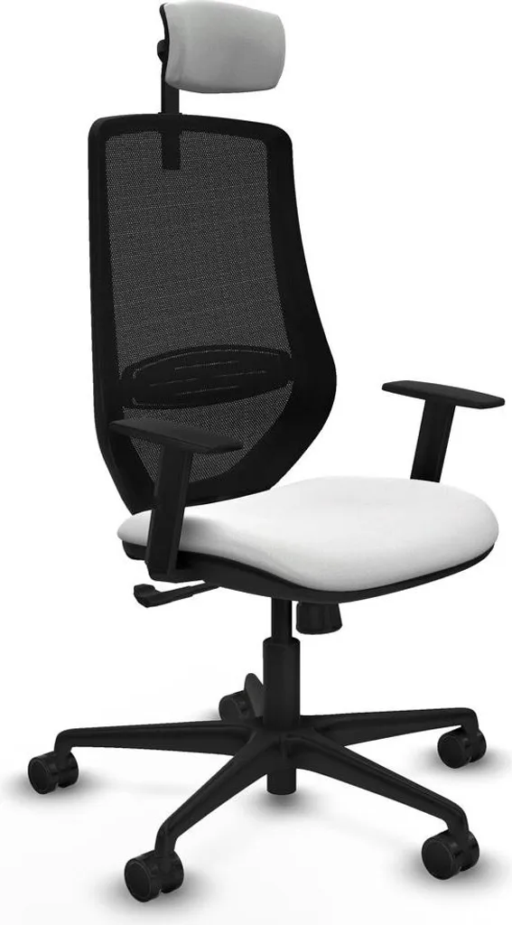 Siège de bureau blanc ergonomique Piqueras y Crespo pour ordinateur