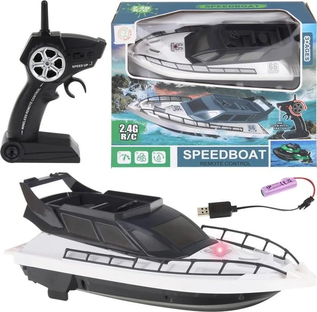 Bateau de course télécommandé RC Powerboat idéal pour lac et piscine