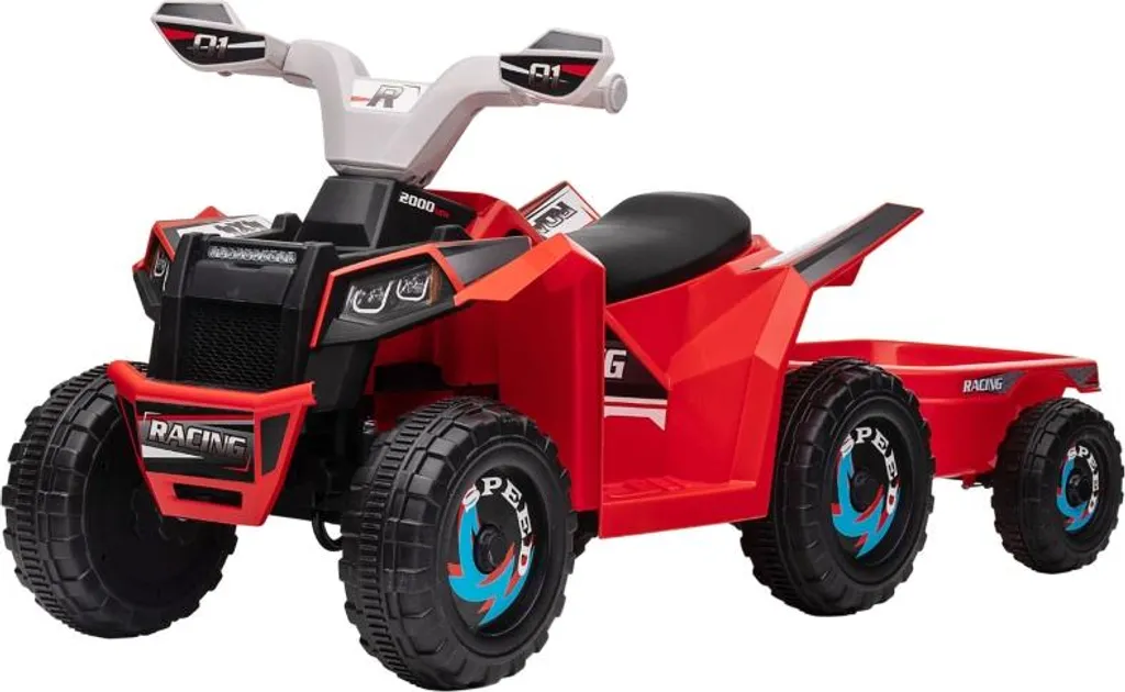 Quad électrique Fortuna Lai avec remorque pour enfant de 1,5 à 3 ans