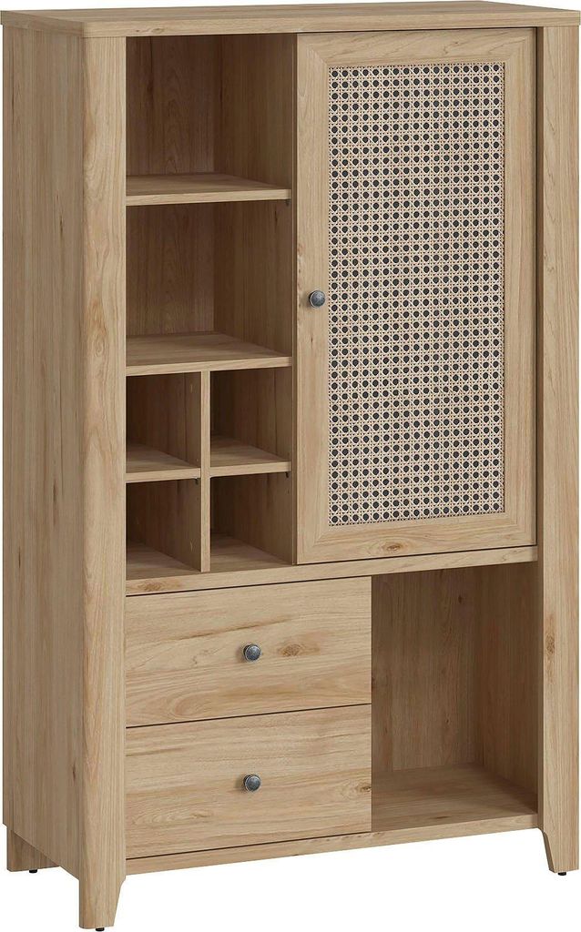 Highboard Kommode Cestino 92,5x42x150cm Jackson Hickory Amadeus