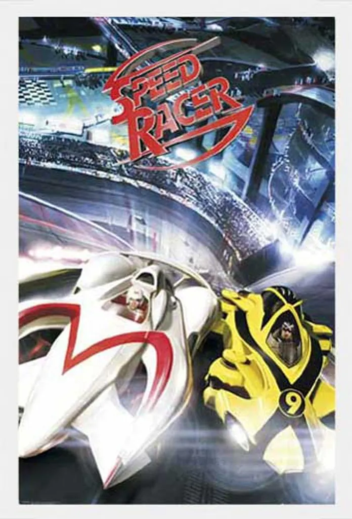 Décoration murale Speed Racer Battle, cadre blanc Shinsuke pour salon geek