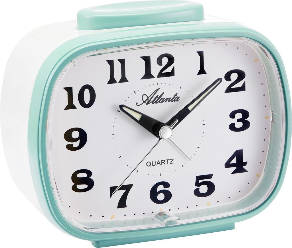 Atlanta 2172/6 Quarzwecker mit Glockensignal Mintgrün