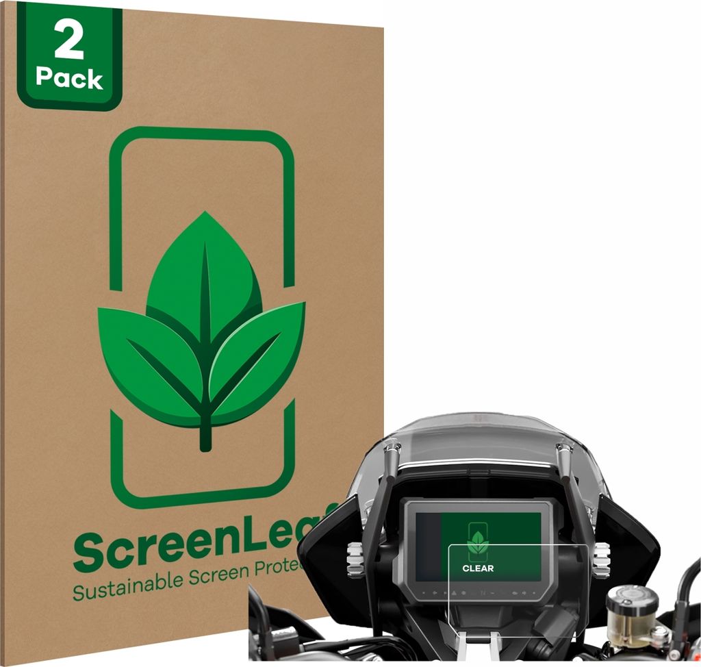 2x ScreenLeaf Schutzfolie für KTM 1290 Super Adventure S 2017 Tachoanzeige nachhaltiger Displayschutz Display Schutz Folie Klar Transparent