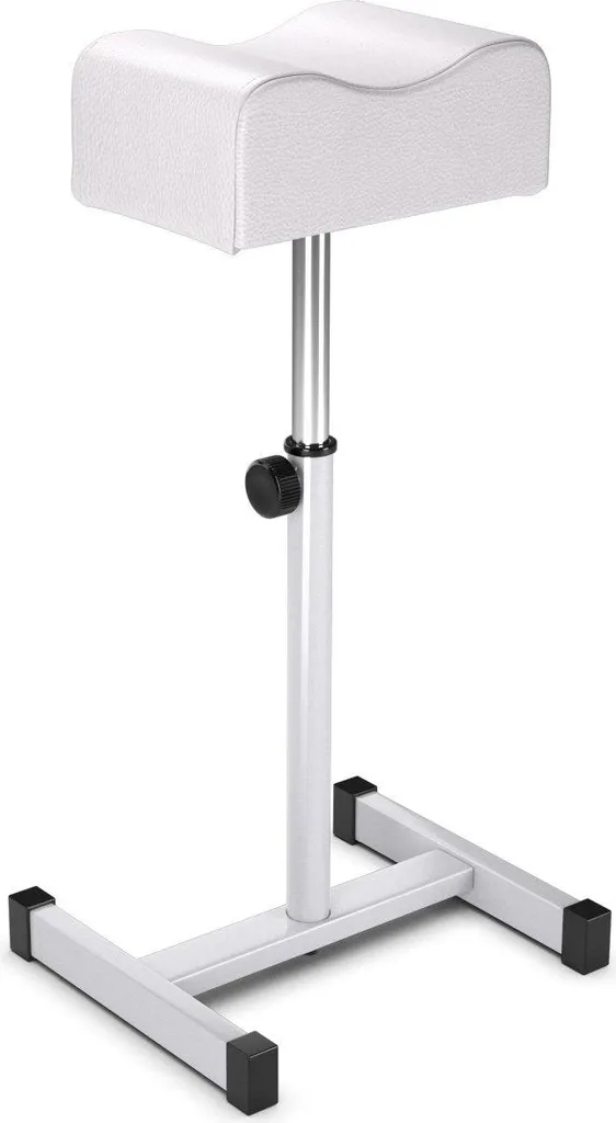Tabouret soin des pieds réglable en hauteur, mobilier de spa blanc 50cm