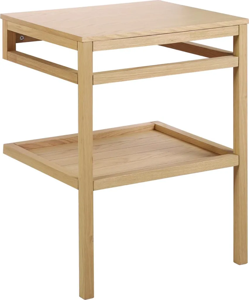 Meuble vasque 60 cm HOPP finition chêne clair - Design compact bois