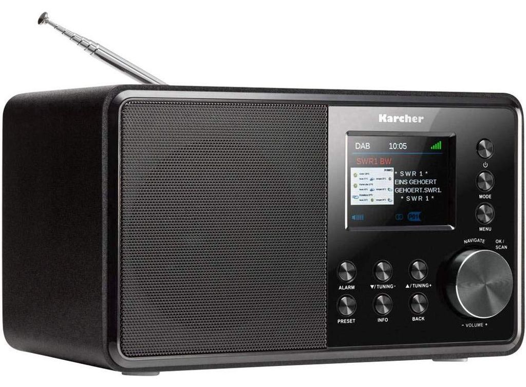 Kärcher DAB 3000, Radio, Analoog en digitaal, DAB+, FM, Productafbeelding 