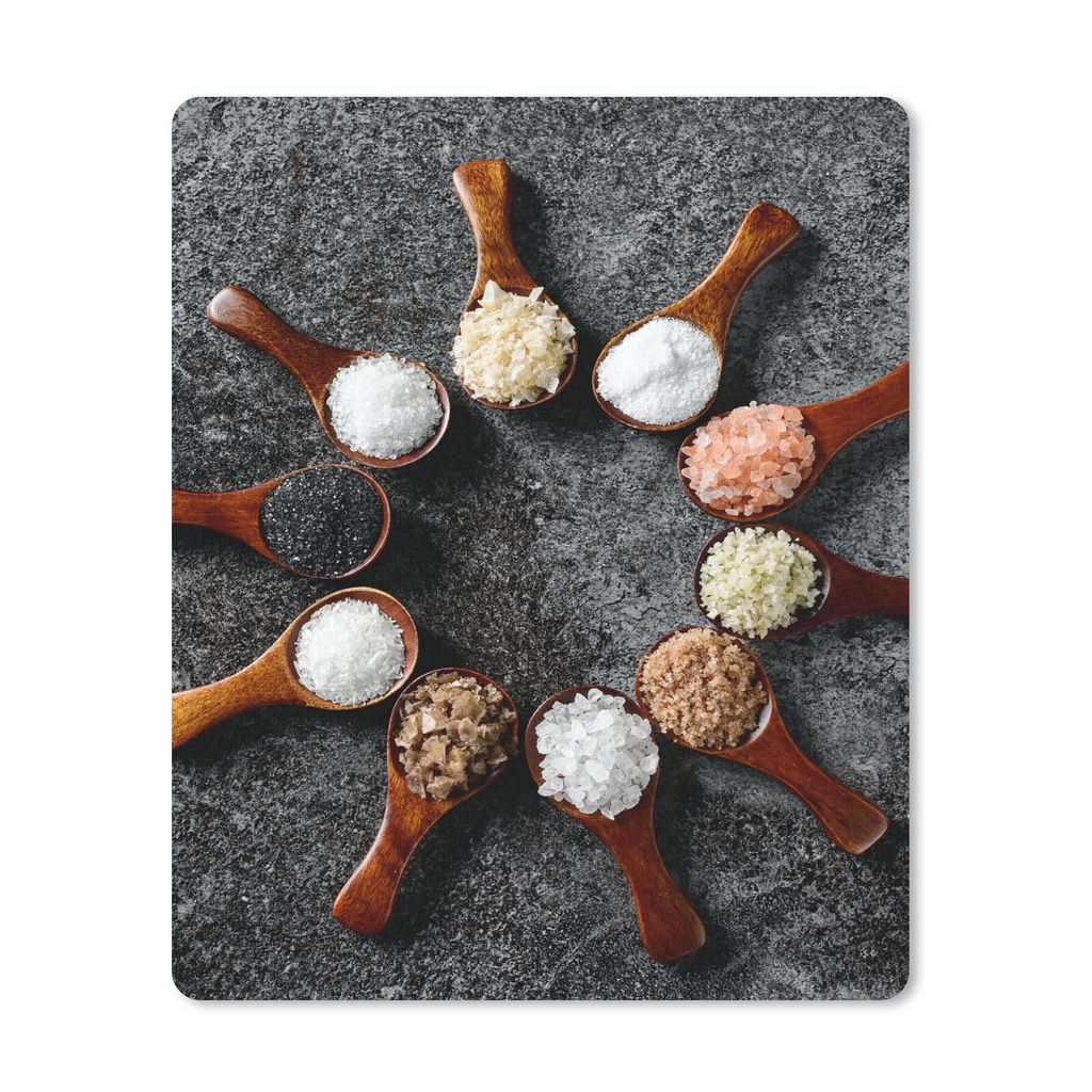 MuchoWow Mauspad Mousepad Löffel - Kräuter - Gewürze - Küche - Industrie 19x23 cm - Mousepads - Maus Mat - Pad - Mausunterlage - Mauspads - S...