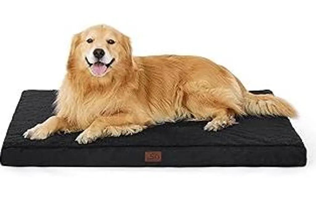 Lettino ortopedico per cani di grossa taglia - 112x81x7,6 cm Cuscino morbido per cani Tappetino lavabile per cani Materasso per cani in nero per cani di grossa taglia