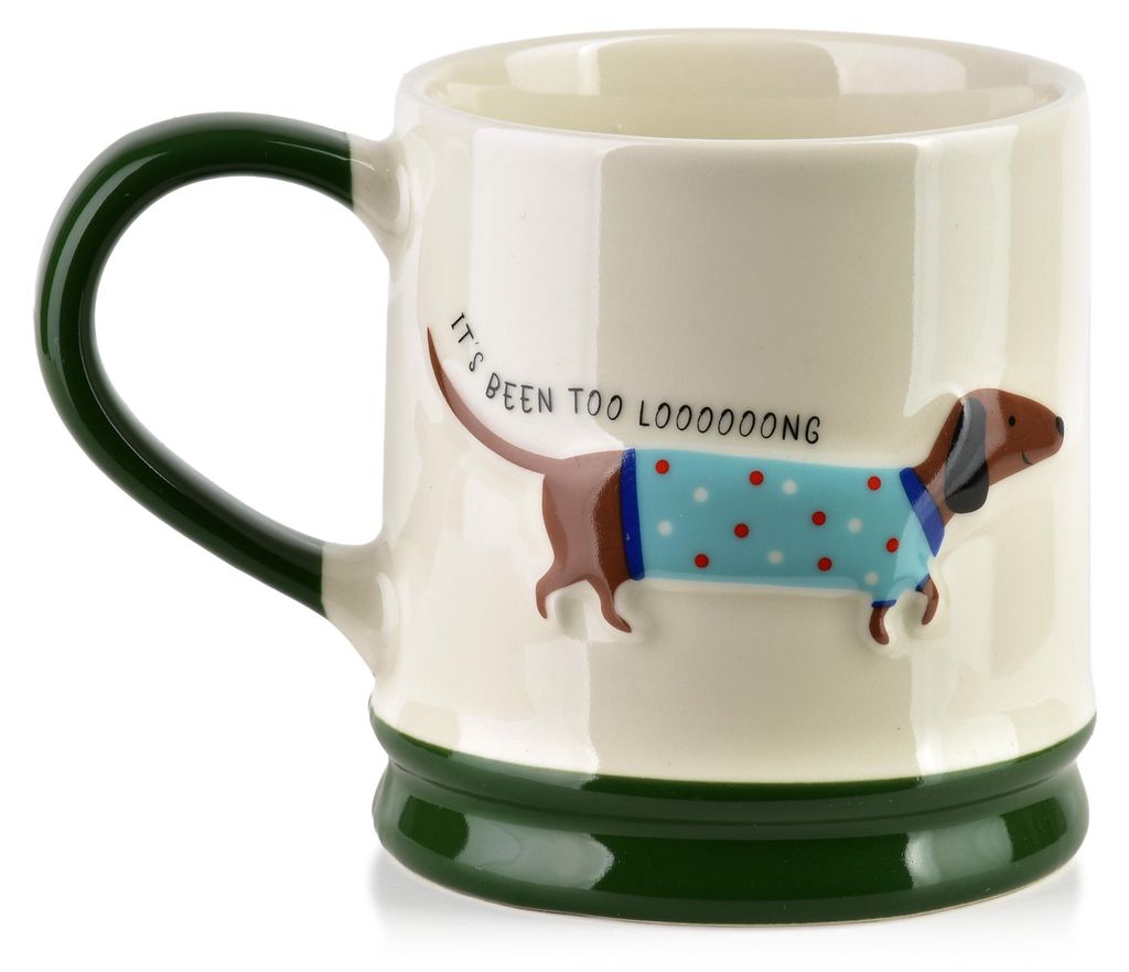 Becher Porzellan Affekdesign Doxie 8x12x9cm weiß 1pc Produktbild 