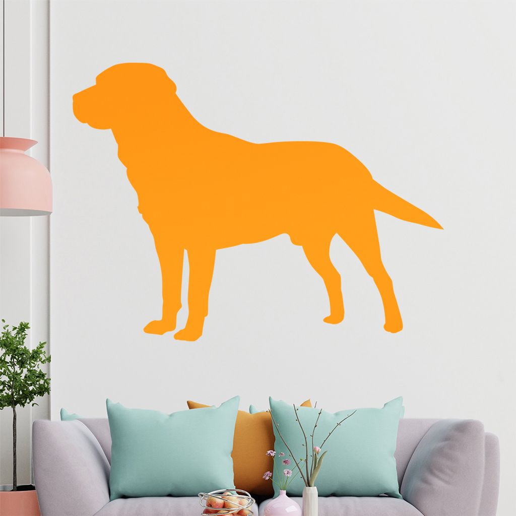 KIWISTAR Labrador Silouhette Wandtattoo in 6 Größen - Wandaufkleber Wall Sticker - Dekoration, Küche, Wohnzimmer, Schlafzimmer, Badezimmer