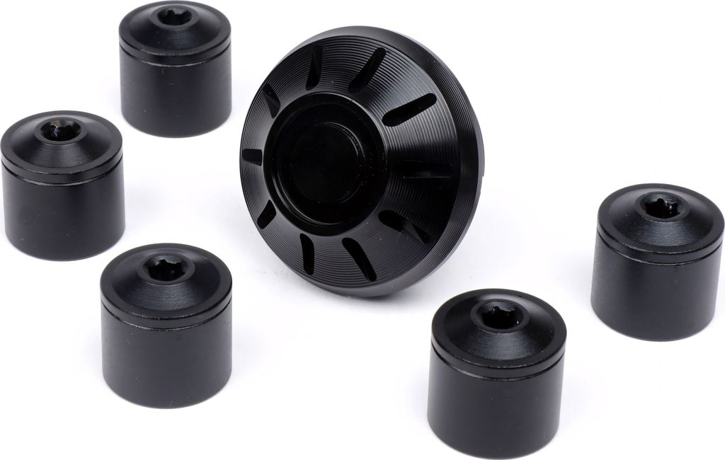 Abdeckkappen-Set Radmutter / Felge Ø 35mm Moto Nostra CNC, für Vespa ET2, ET4, GT, GTL, GTS, GTV, LX, LXV, S, Gilera Fuoco, Piaggio Fly, Hexagon,...