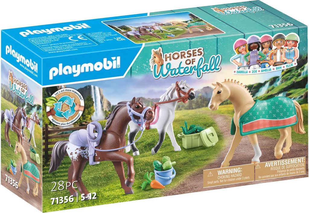 PLAYMOBIL Horses of Waterfall 71356 3 Pferde: Morgan, Produktbild 