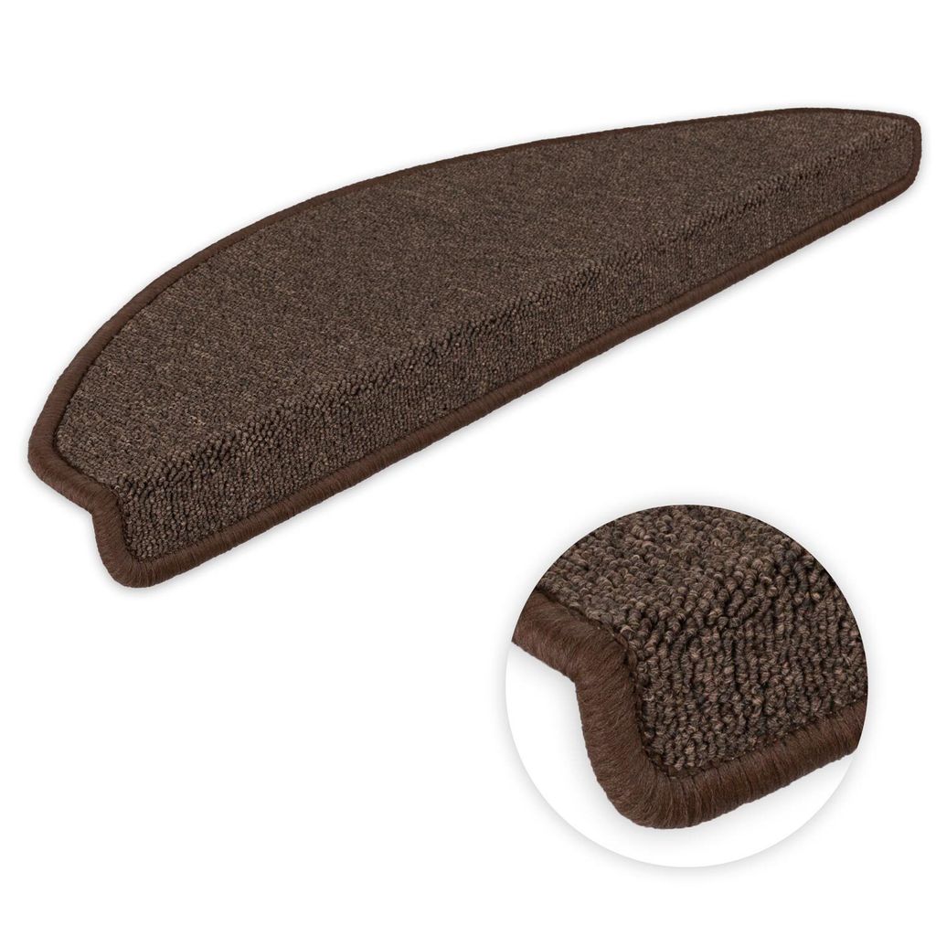 Stufenmatten Ariston im Sonderformat 64/20cm Halbrund Kaffeebraun 15 Stück