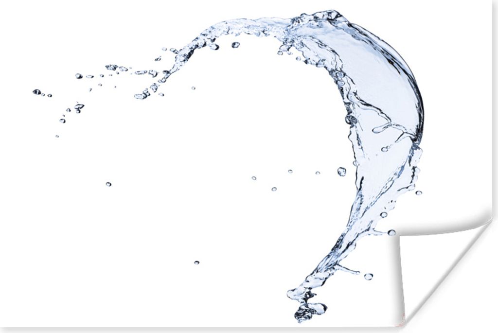 MuchoWow Poster Wassertropfen, die in der Luft schweben 120x90 cm - Wandbild